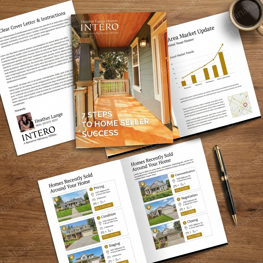 What You'll Recieve: Cover letter with clear instructions So you know exactly how to use the information I provide to determine your home’s realistic selling price. A recent Monthly and/or Quarterly Market Update Report This gives you a clear picture of what’s happening right now in your area, and how those trends are directly affecting your home’s value. Recently sold properties around your home This includes photos, maps, pricing, and full details pulled directly from the MLS… so you can see exactly what buyers are actually paying, not just estimates. My proven 7-step Heather Lange Homes Selling Plan This is the same strategy I customize for my clients to help them position their home and maximize their final sale price.